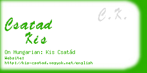 csatad kis business card
